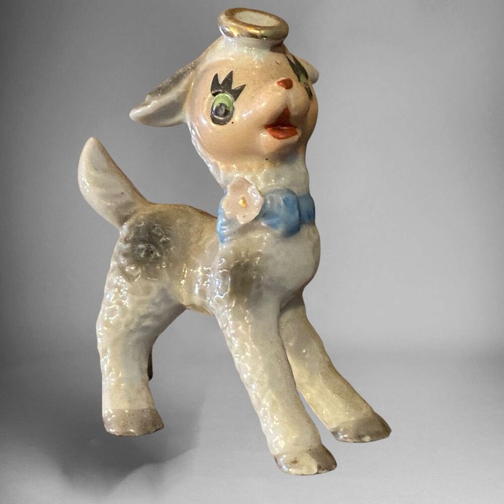 Vintage 50’s Lamb Figurines Japan Kitsch Easter Decorations